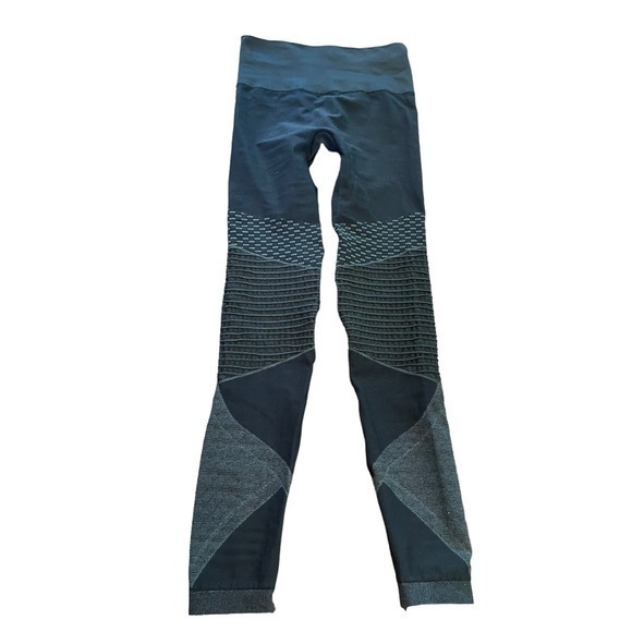 NWT Spanx Moto Leggings Indigo Sky Navy Blue‎ Seamless Look at Me Now Size Small - Picture 10 of 15